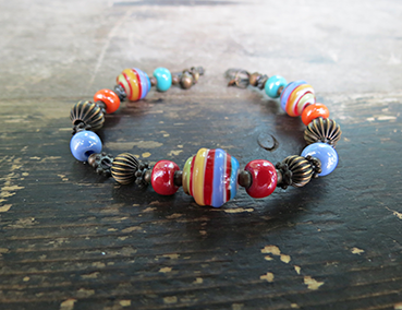 colorful beaded bracelet